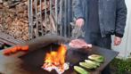 BBQ vuur grill plancha, Tuin en Terras, Houtskoolbarbecues, Ophalen, Gebruikt