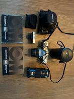 Olympus OM-2 met 75-150mm lens en FL-14 flitser, Ophalen of Verzenden, Gebruikt, Spiegelreflex, Olympus
