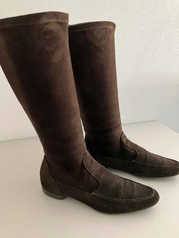Te koop; Esprit suède dameslaars (bruin), Kleding | Dames, Schoenen, Gedragen, Hoge laarzen, Bruin, Ophalen of Verzenden