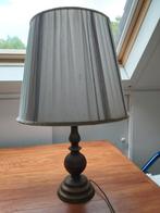 Schemerlamp op messing/koperen voet., Ophalen, Gebruikt, Minder dan 50 cm