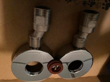 6x Grohe  S-koppelingen + 2 rozetten (nieuw, ongebruikt)  beschikbaar voor biedingen
