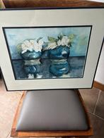 Kunst schilderij  bloemen in vaas, Ophalen of Verzenden