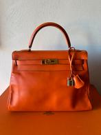 Hermes Veau Gulliver Kelly 32 Retourne Orange, Sieraden, Tassen en Uiterlijk, Tassen | Damestassen, Verzenden, Zo goed als nieuw