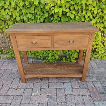 Nieuwe teakhouten sidetable 100 cm | Pimpskuorke Ureterp  beschikbaar voor biedingen