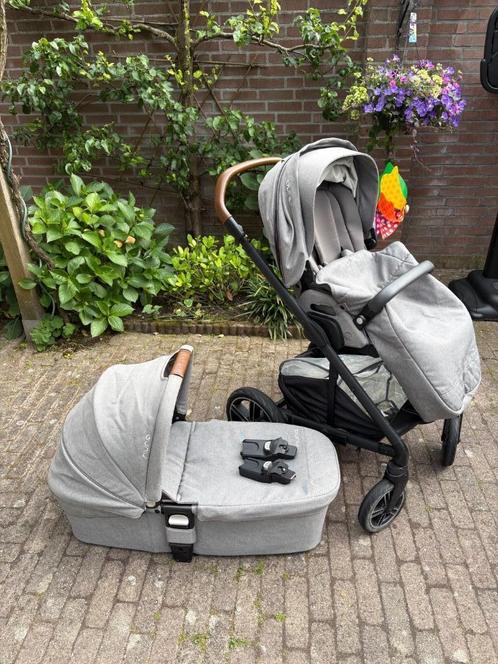 Nuna MIXX Next, Kinderen en Baby's, Kinderwagens en Combinaties, Zo goed als nieuw, Combiwagen, Overige merken, Met reiswieg, Verstelbare duwstang