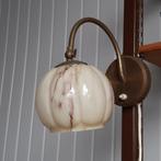 Art Deco wand lampje / wandlampje  / gemarmerd glas, Antiek en Kunst, Ophalen
