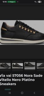 via vai leren sneakers  mt 41 zwart, Kleding | Dames, Schoenen, Ophalen of Verzenden, Nieuw, Zwart, Sneakers of Gympen