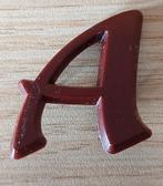 VINTAGE LETTER A BROCHE, Overige materialen, Bruin, Verzenden, Minder dan 4 cm