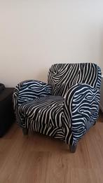 Fauteuil zebraprint nieuwstaat!, Huis en Inrichting, Fauteuils, Ophalen, Zo goed als nieuw