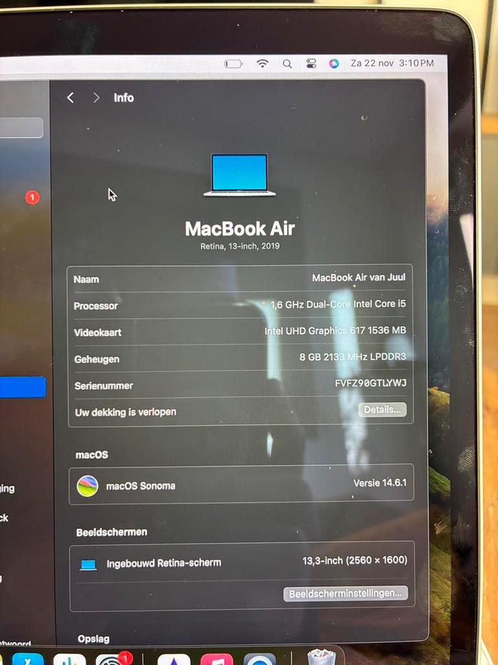 Apple MacBook Air - Goed Onderhouden!, Computers en Software, Apple Macbooks, Zo goed als nieuw, MacBook Air, 13 inch, Minder dan 2 Ghz