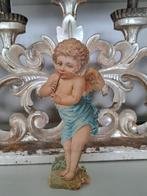 Antieke Engel - Oud Prentje 22cm, Ophalen of Verzenden