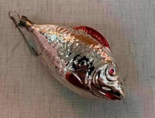 Kerstbal erg mooi echte oude glazen vis goede staat 35 euro, Diversen, Kerst, Ophalen of Verzenden