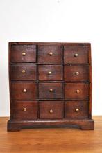 Antieke eiken ladekastje kast kastje 18de eeuw, Minder dan 50 cm, Gebruikt, 5 laden of meer, Ophalen of Verzenden