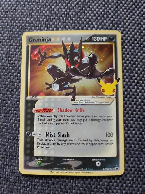 Greninja goldstar swsh #144 celebrations promo, Hobby en Vrije tijd, Verzamelkaartspellen | Pokémon, Zo goed als nieuw, Ophalen of Verzenden