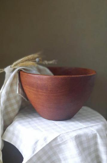Grote Vintage houten kom / schaal  beschikbaar voor biedingen