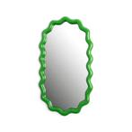 Klevering wiggle spiegel mirror groen zgan zigzag funky oval, Ophalen of Verzenden, Zo goed als nieuw, Rechthoekig, Minder dan 100 cm