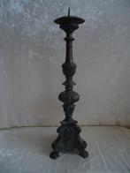 Grote 5 kg zware oude koperen kerk/altaar kandelaar, Antiek en Kunst, Antiek | Kandelaars, Ophalen of Verzenden, Koper of Brons