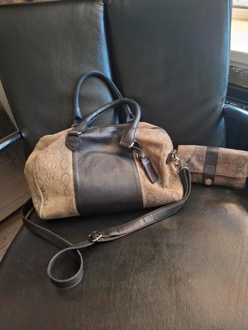 Leren cowboy bag inclusief cowboy bag portemonnee  beschikbaar voor biedingen