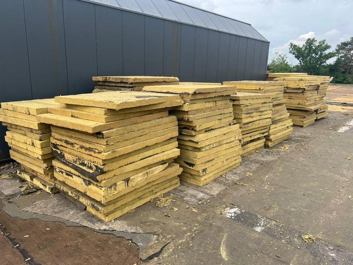 Gebruikte harde persing steenwolplaten 1,2mx1mx D= 4 of 10cm, Doe-het-zelf en Verbouw, Isolatie en Afdichting, Gebruikt, Vloerisolatie