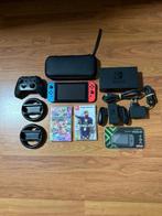 Nintendo Switch V2 + Mario Kart 8 Deluxe & Pro Controller, Racen en Vliegen, Ophalen of Verzenden, Zo goed als nieuw, 3 spelers of meer