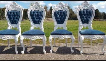 4 Barok Eetkamerstoelen - Klassiek en Elegant beschikbaar voor biedingen