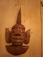 Houten Wanddecoratie - Zuidoost-Aziatisch Figuur, Ophalen of Verzenden