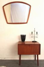 Jaren 60 Deense spiegel in teak - groot - mid century design, Ophalen, Gebruikt, -, -