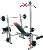 Christopeit Sport Bankdruk set met 60kg, Sport en Fitness, Fitnessapparatuur, Ophalen, Benen, Gebruikt, Krachtstation