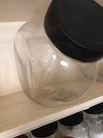 Oude winkelpot  van glas en bakelieten dekseL, Ophalen of Verzenden