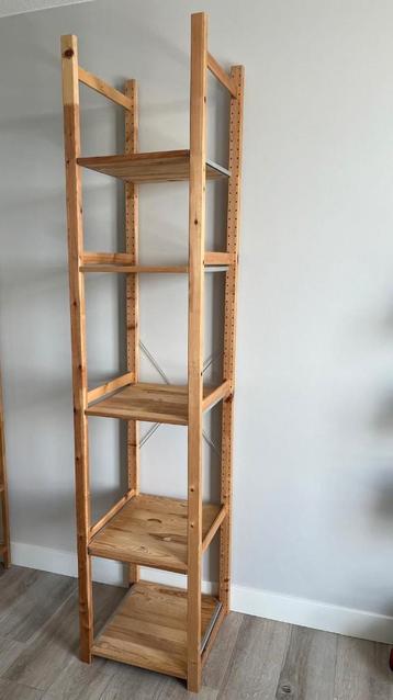 Ikea Rek, Ivar, massief grenen bestaande uit 2 delen, 2 rek - afbeelding 6