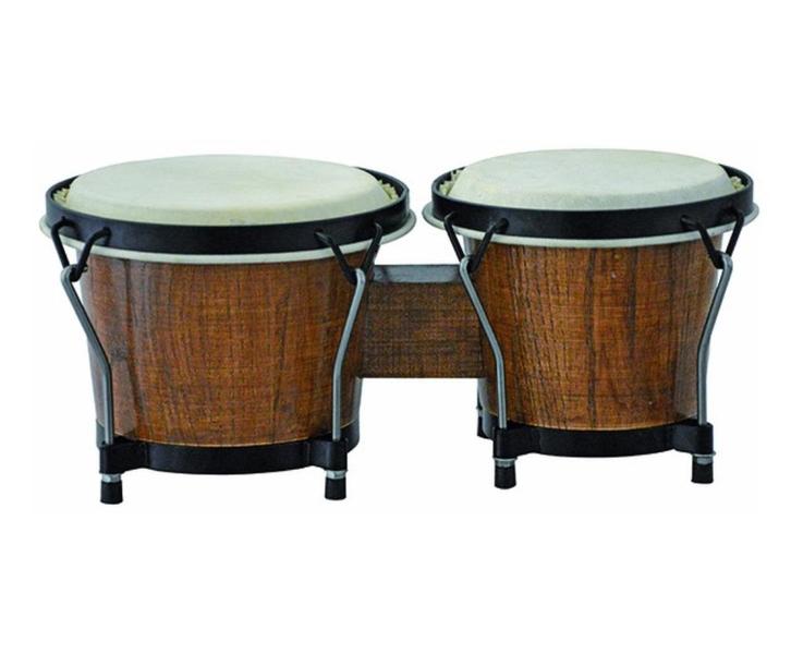 smalle Bongo's, bruin hout, 7,5" & 6,5", Muziek en Instrumenten, Percussie, Nieuw, Trommel, Ophalen of Verzenden