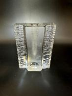Walther Glas Solifleur Blokvaas Op Art West Germany, Overige kleuren, Ophalen of Verzenden, Minder dan 50 cm, Glas