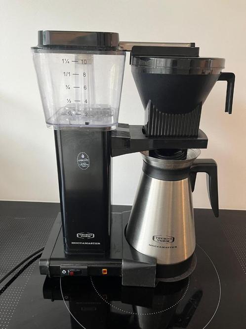 Moccamaster Technivorm KBGT zwart, Witgoed en Apparatuur, Koffiezetapparaten, Zo goed als nieuw, Gemalen koffie, Koffiemachine