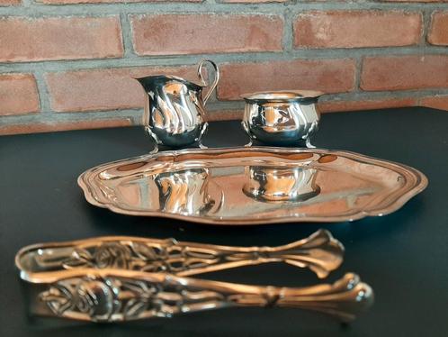 Suiker en melk setje (compleet), Antiek en Kunst, Antiek | Goud en Zilver, Ophalen of Verzenden