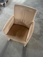 Beige leren stoelen, Huis en Inrichting, Gebruikt, Ophalen of Verzenden