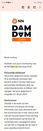 Startbewijs Dam tot Damloop, Tickets en Kaartjes