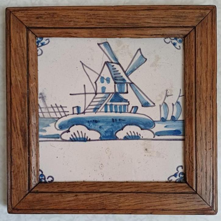 Antiek delfts blauwe tegel 18e eeuw, Antiek en Kunst, Antiek | Keramiek en Aardewerk, Ophalen of Verzenden