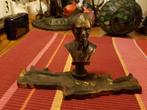 Bronzen Pennenlegger bekroond m Borstbeeld, uit de 30e jaren, Ophalen of Verzenden