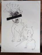 Tekening jaren 90., Antiek en Kunst, Kunst | Tekeningen en Foto's, Verzenden