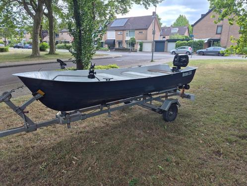 Verano 3.60 Visboot met Trailer & 5pk Motor, Watersport en Boten, Vis- en Consoleboten, Gebruikt, Tot 10 pk, 3 tot 6 meter, Benzine