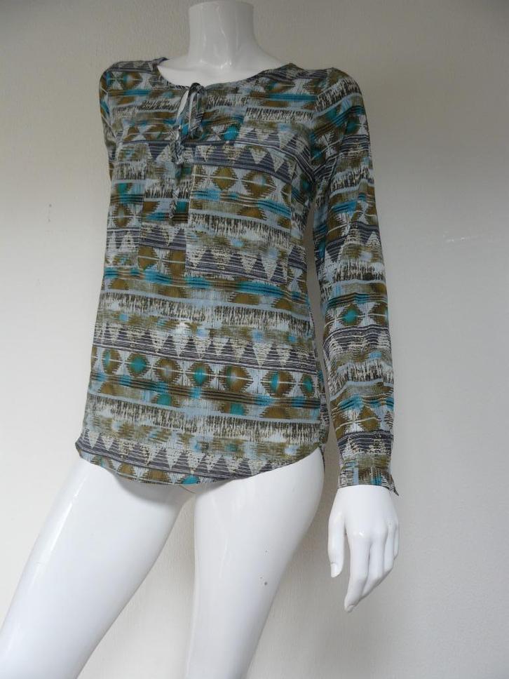 DEA KUDIBAL zijden blouse etnische print zijde groen S NIEUW, Kleding | Dames, Blouses en Tunieken, Nieuw, Maat 36 (S), Groen