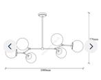 Design plafondlamp Damar (zonder kap) €30, Ophalen of Verzenden, Zo goed als nieuw