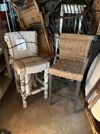 2x Barkruk provence oud grijs, Huis en Inrichting, Barkrukken, 2 krukken, Ophalen of Verzenden, Nieuw, Hout