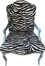 Twee stoelen, zebra print. Zitten goed!, Huis en Inrichting, Stoelen, Ophalen, Gebruikt, Twee