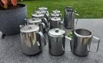 Koffie- thee- melk RVS schenkkannen Italy Alfra Alessi., Ophalen, Zo goed als nieuw
