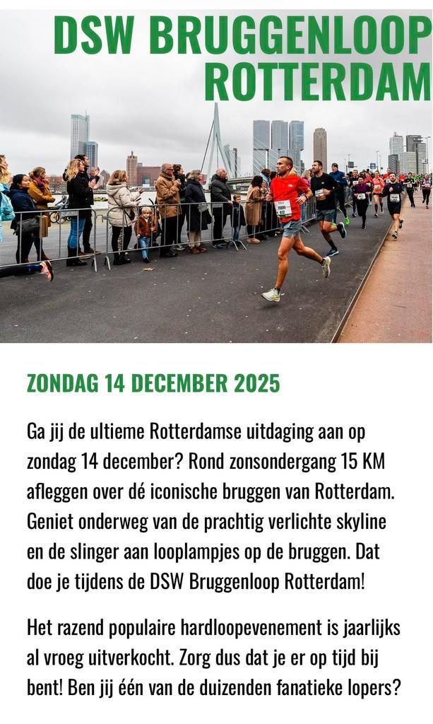 Startbewijs bruggenloop (incl T-shirt), Tickets en Kaartjes, Evenementen en Festivals, Eén persoon