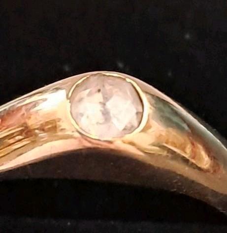 Antieke gouden ring roosdiamant 14 k C. Begeer 5 gram!, Antiek en Kunst, Antiek | Goud en Zilver, Ophalen of Verzenden