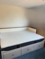 Ikea Hemnes bedbank 150 x 200, Wit, Tweepersoons, Zo goed als nieuw, Hout