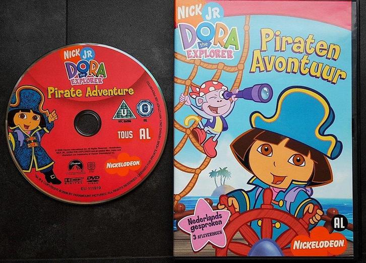 DVD - Dora the Explorer Piraten Avontuur - Nickelodeon, Cd's en Dvd's, Dvd's | Kinderen en Jeugd, Zo goed als nieuw, Tv fictie