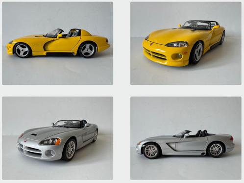 Bburago: Dodge Viper RT/10, 1993 en Viper SRT-10, 2003, Hobby en Vrije tijd, Modelauto's | 1:18, Zo goed als nieuw, Auto, Bburago